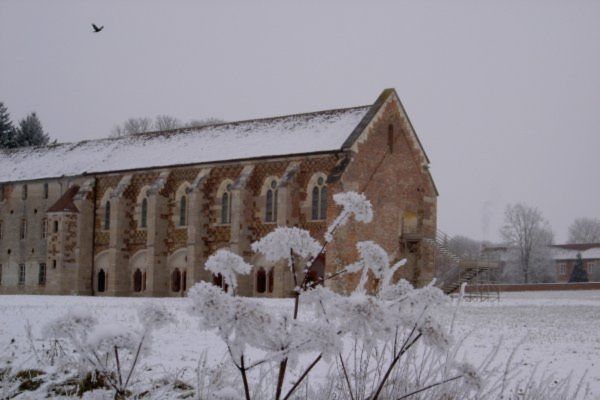 Bibliothèque de l'abbaye en hiver
